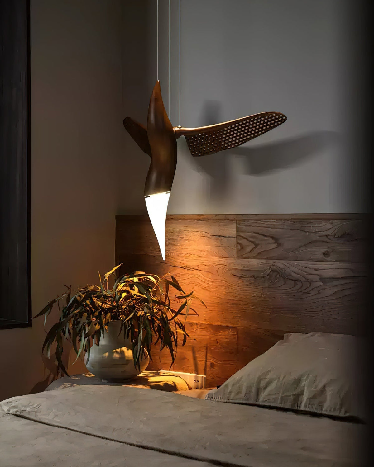 Elsilor lámpara colgante Avian-Inspired de madera