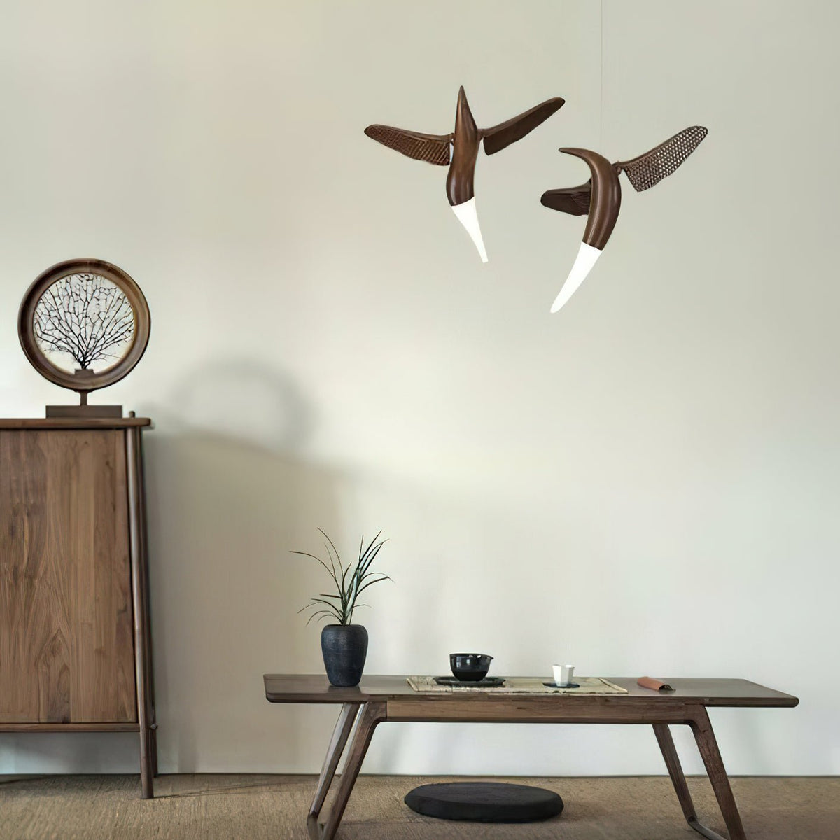 Elsilor lámpara colgante Avian-Inspired de madera