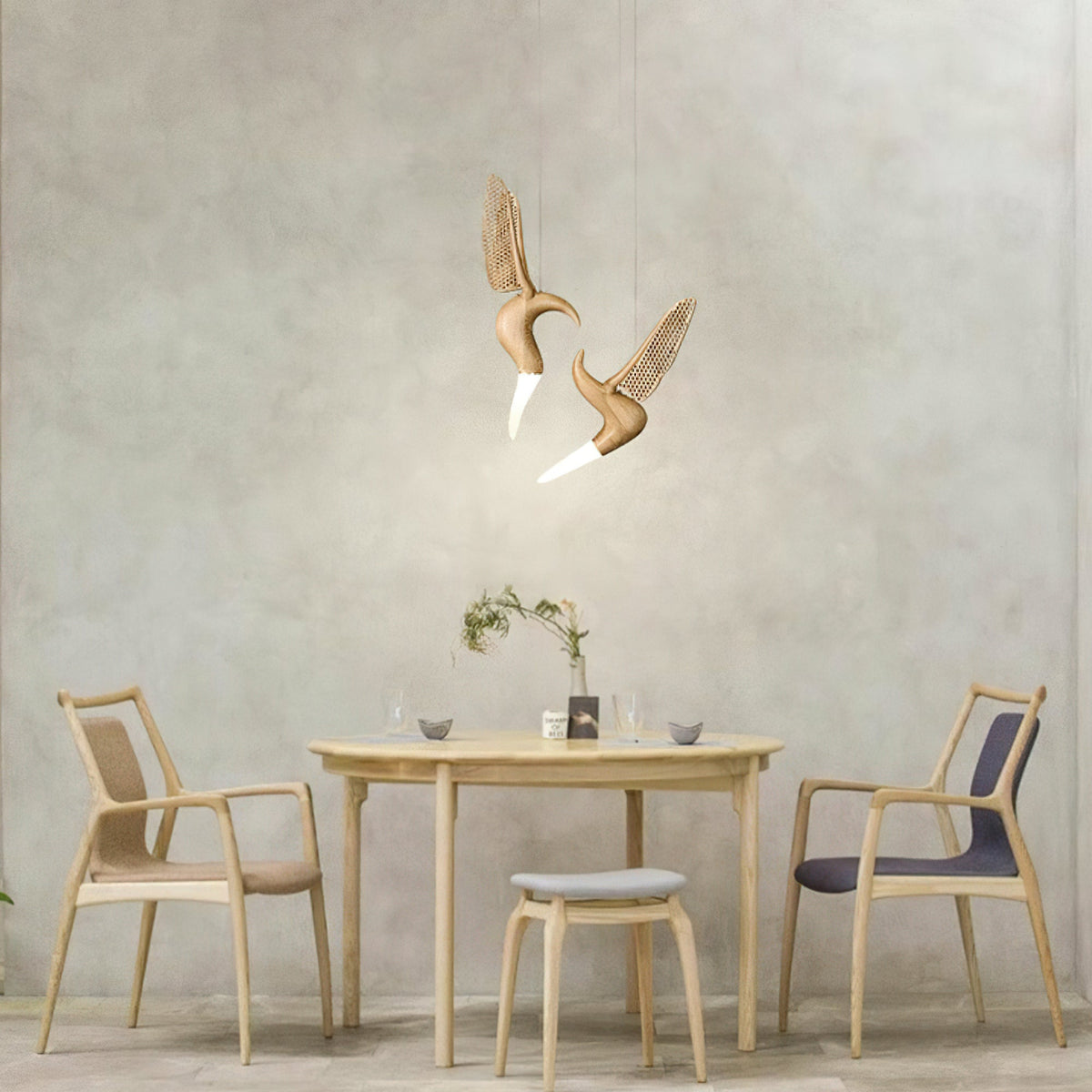 Elsilor lámpara colgante Avian-Inspired de madera