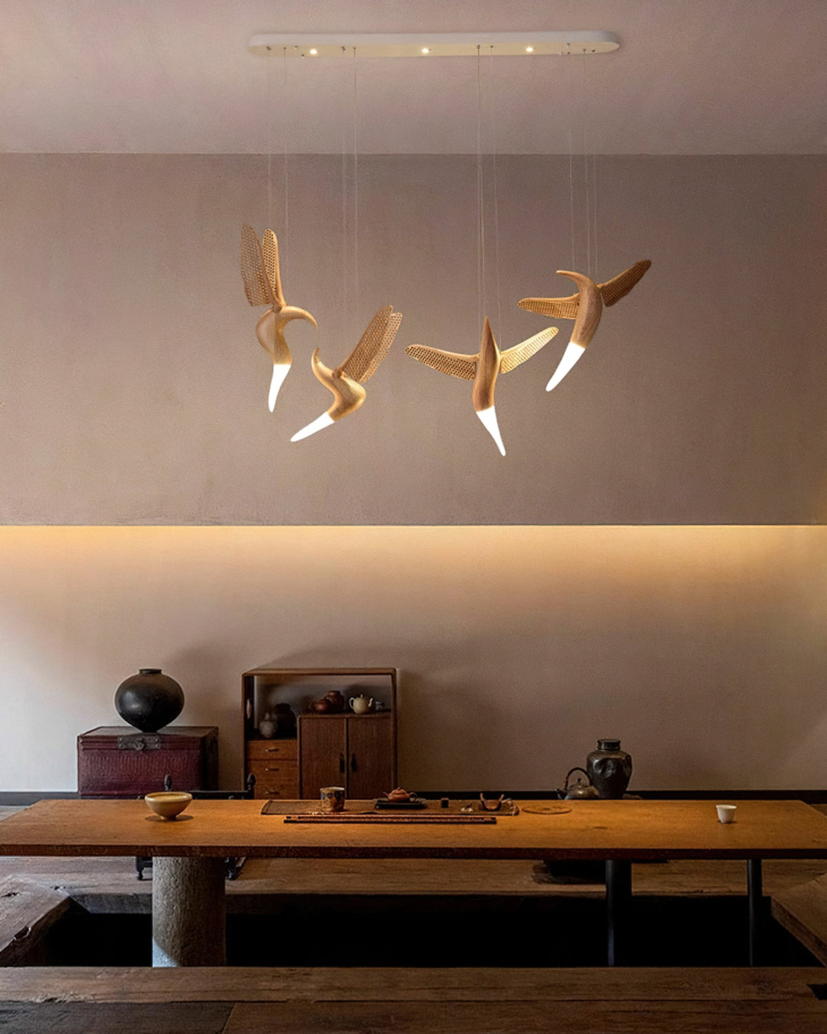 Elsilor lámpara colgante Avian-Inspired de madera