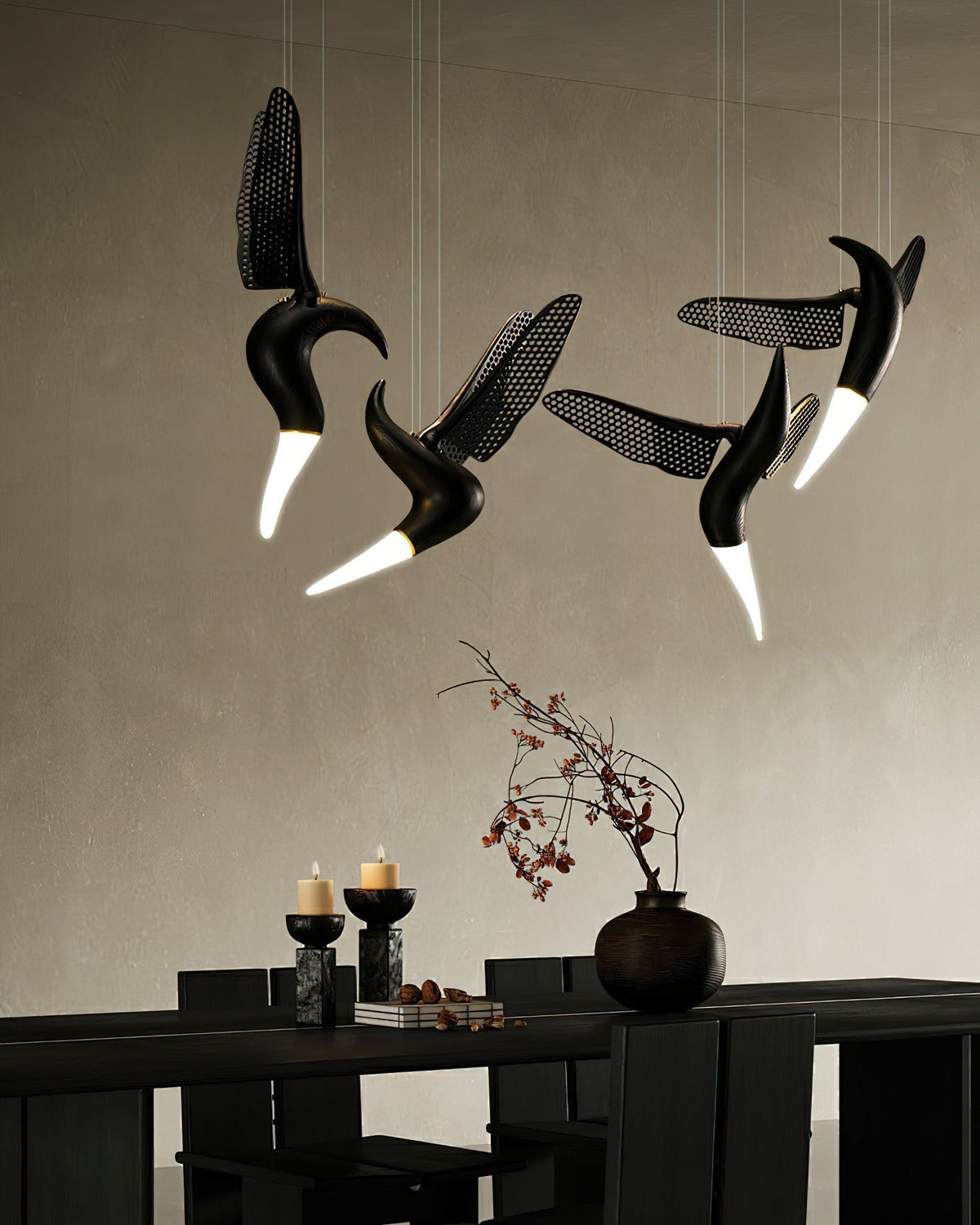 Elsilor lámpara colgante Avian-Inspired de madera