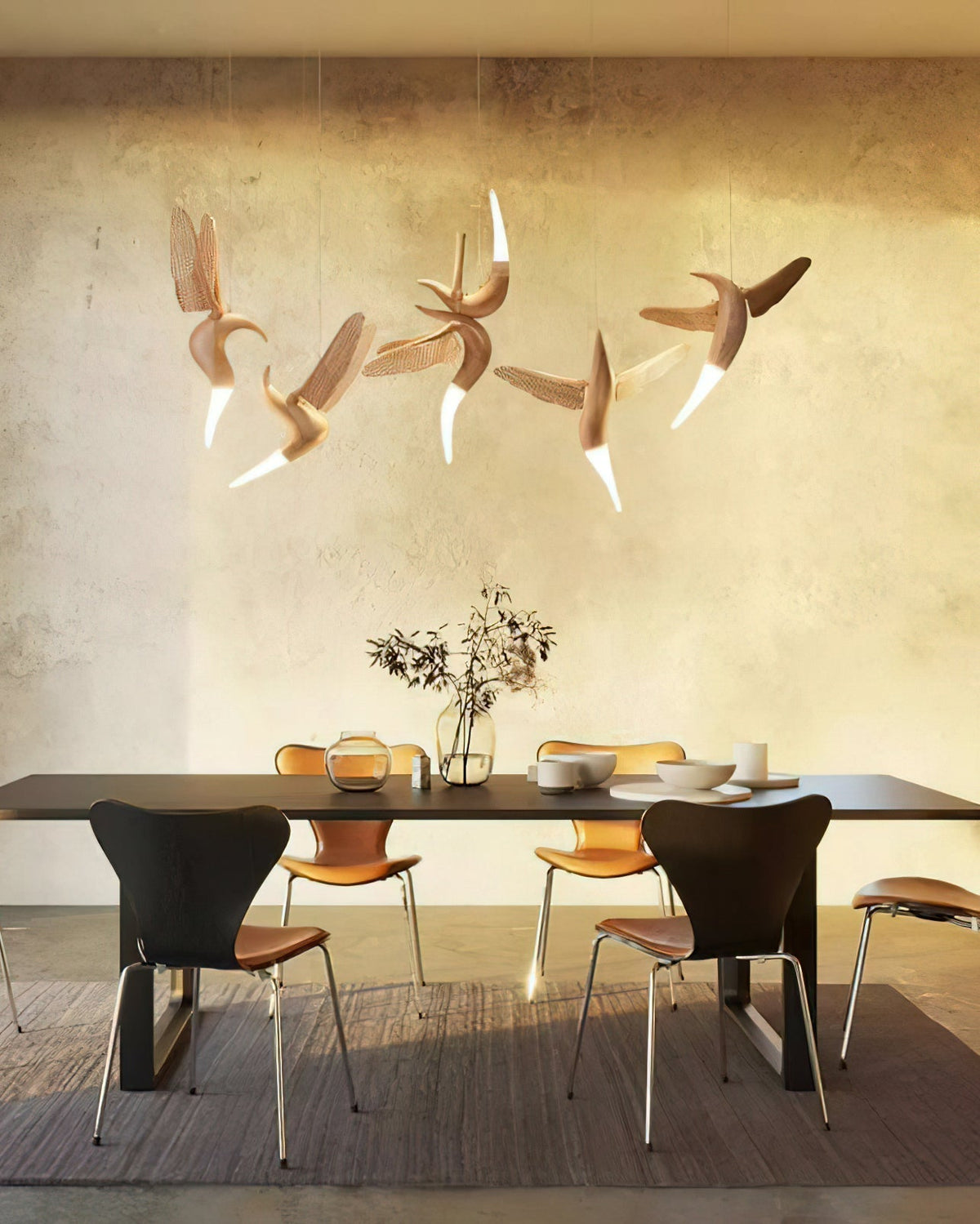 Elsilor lámpara colgante Avian-Inspired de madera
