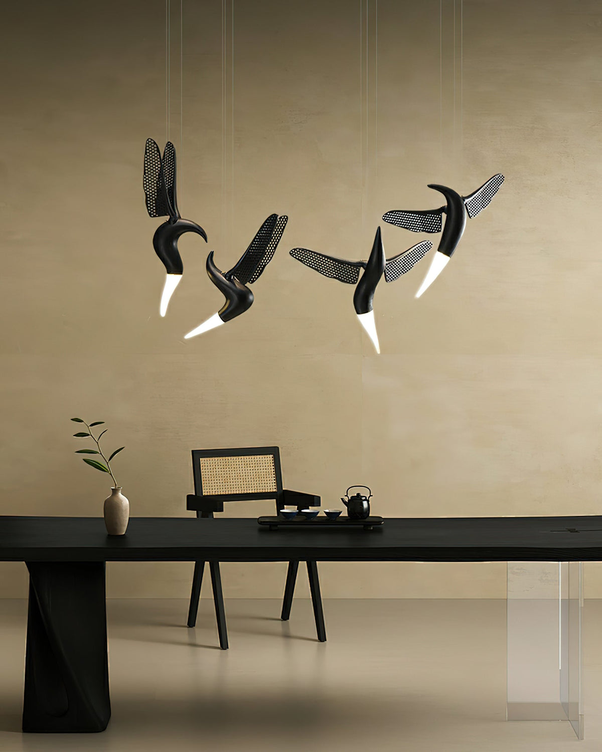 Elsilor lámpara colgante Avian-Inspired de madera