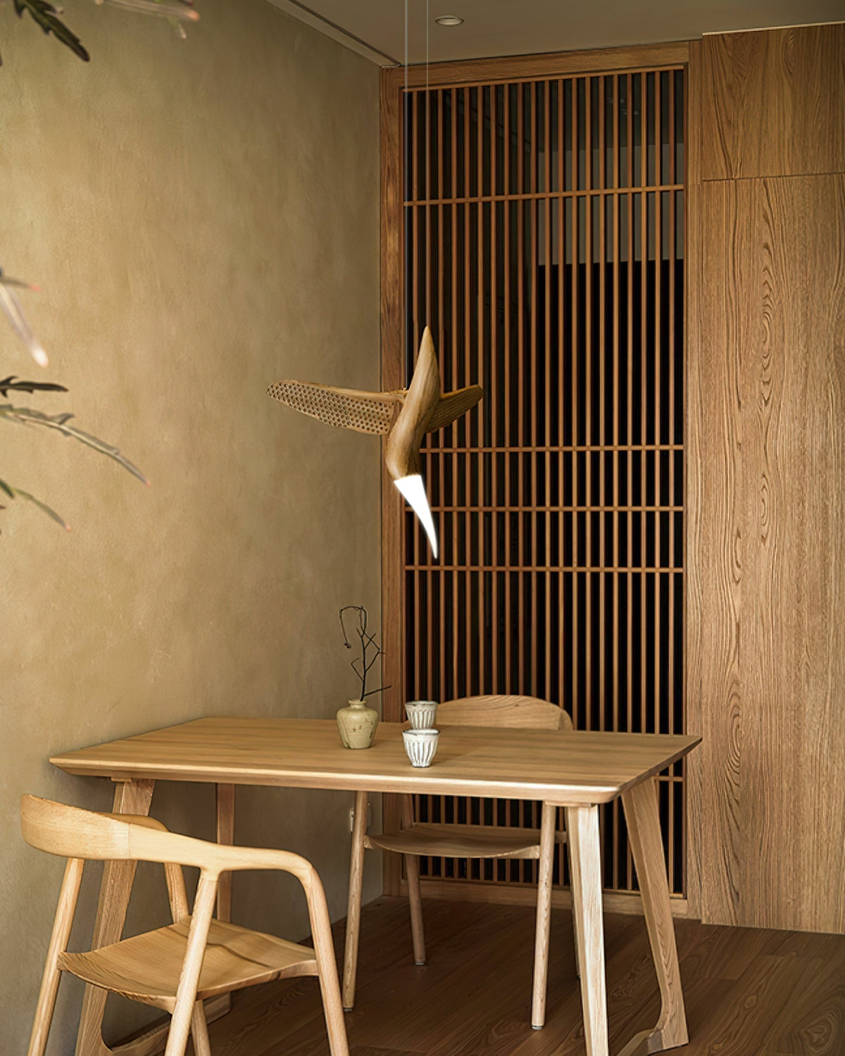 Elsilor lámpara colgante Avian-Inspired de madera