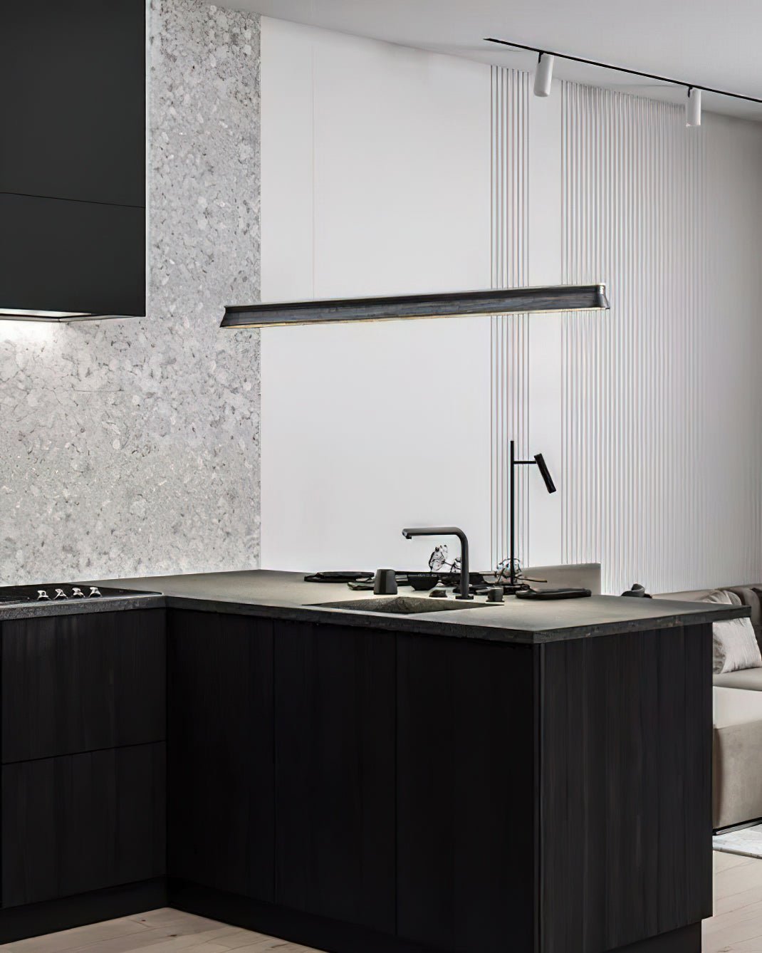 Aldeette lámpara colgante viga de madera minimalista