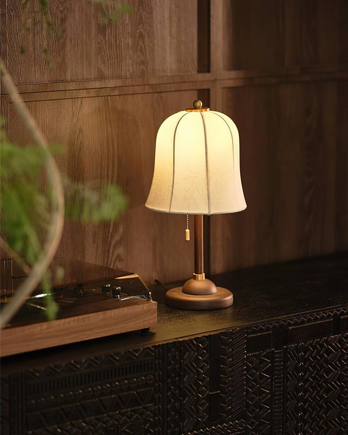 Ivelen lámpara de mesa Wabi-Sabi de madera para escritorio