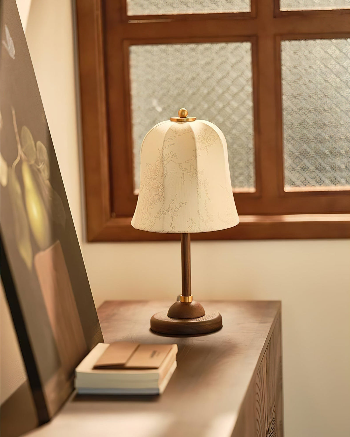 Ivelen lámpara de mesa Wabi-Sabi de madera para escritorio