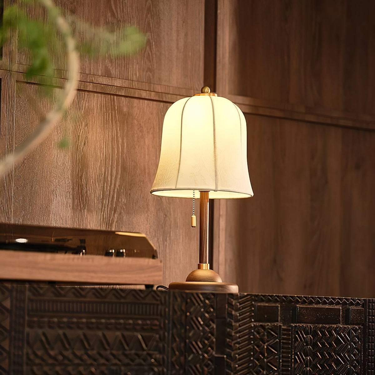 Ivelen lámpara de mesa Wabi-Sabi de madera para escritorio