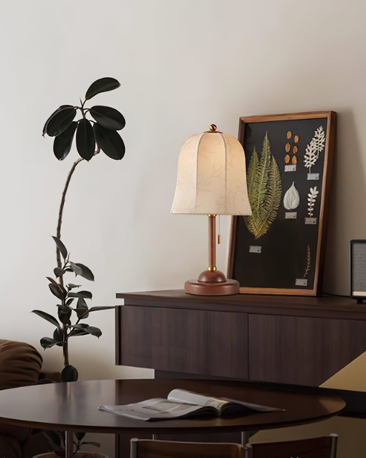 Ivelen lámpara de mesa Wabi-Sabi de madera para escritorio