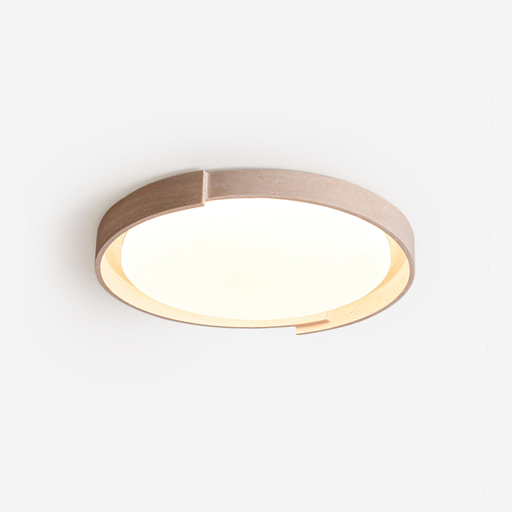 Solen lámpara de techo minimalista redonda de travertino