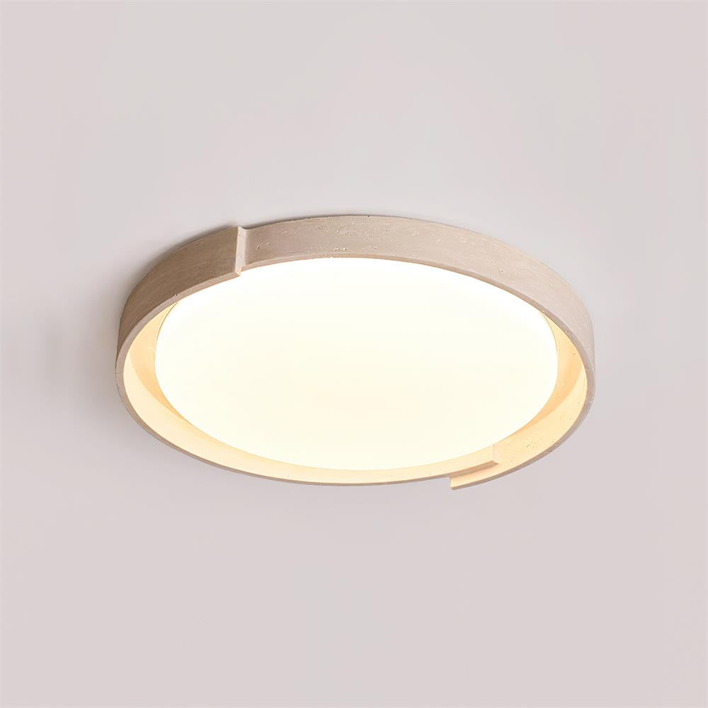 Solen lámpara de techo minimalista redonda de travertino