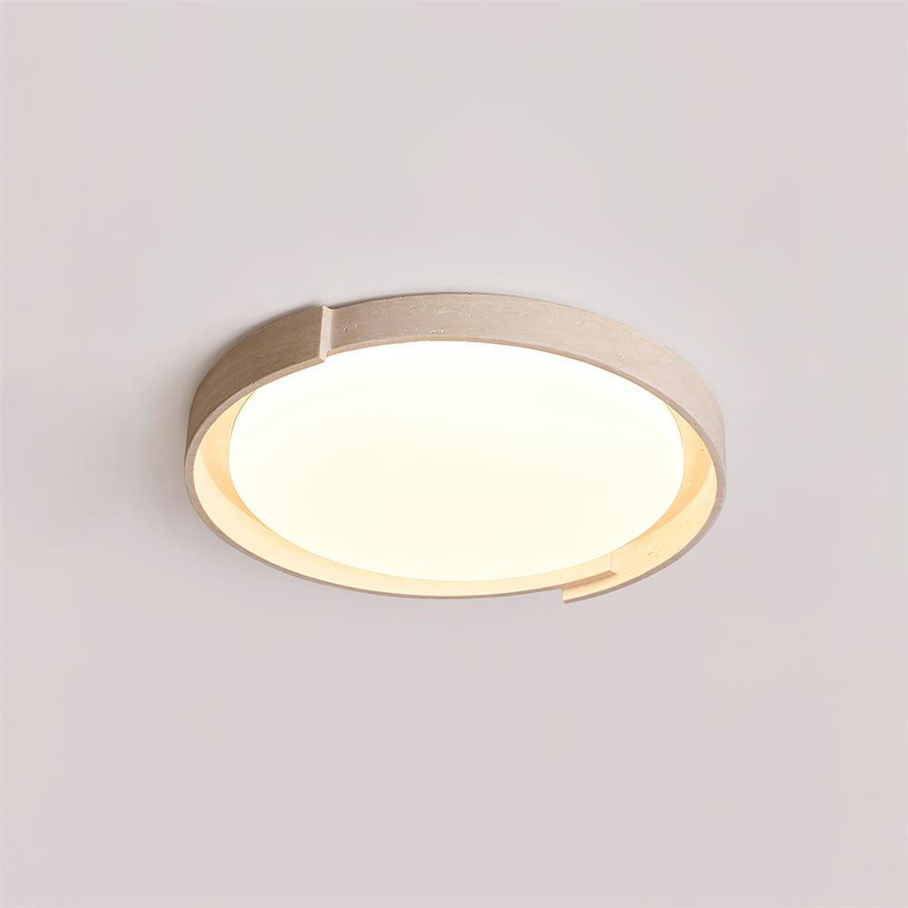 Solen lámpara de techo minimalista redonda de travertino