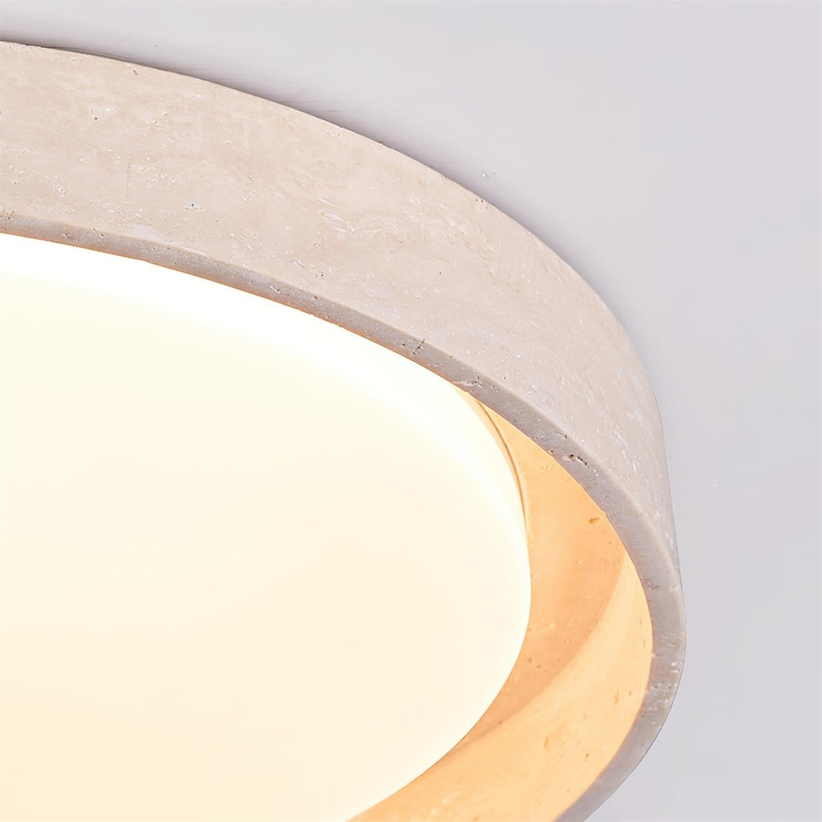 Solen lámpara de techo minimalista redonda de travertino