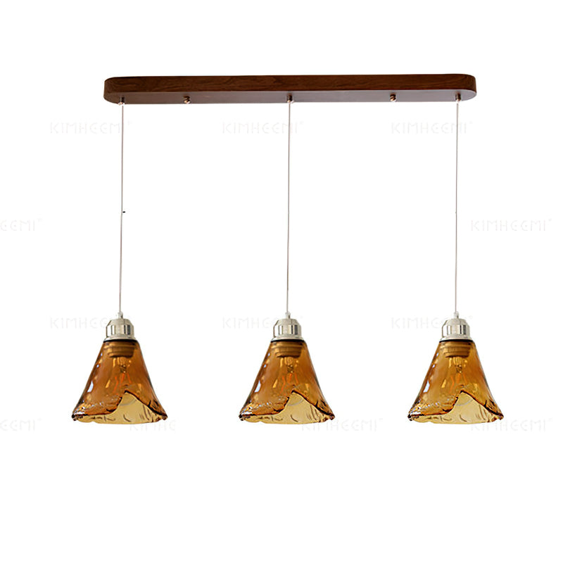 Amber lámpara colgante de vidrio ámbar