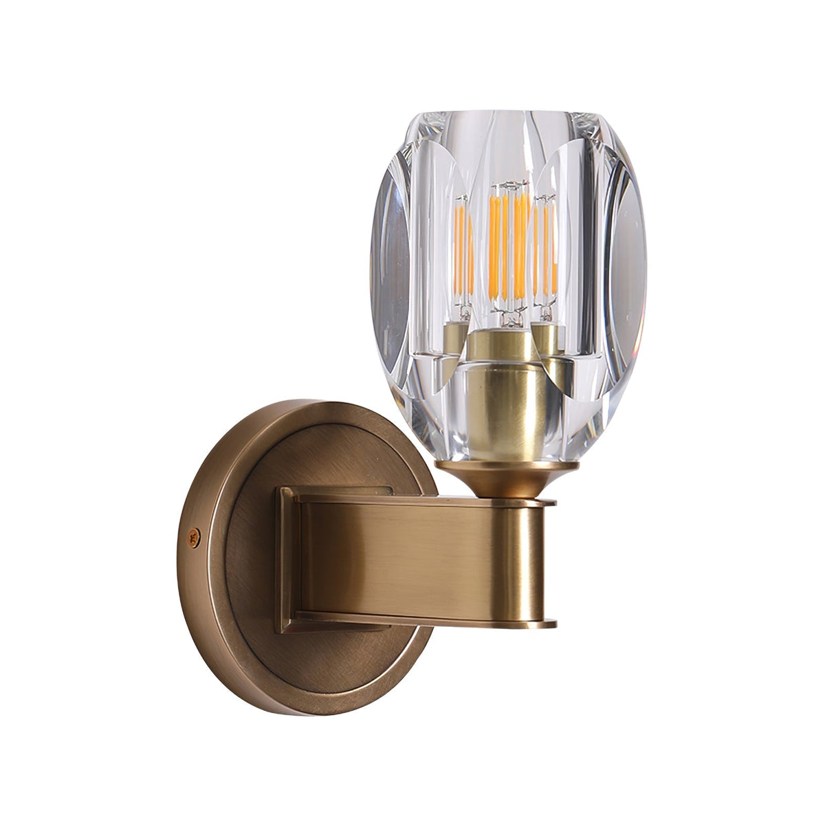 Tostor aplique de pared Premium nórdico de arte en diamante con pantalla de cristal