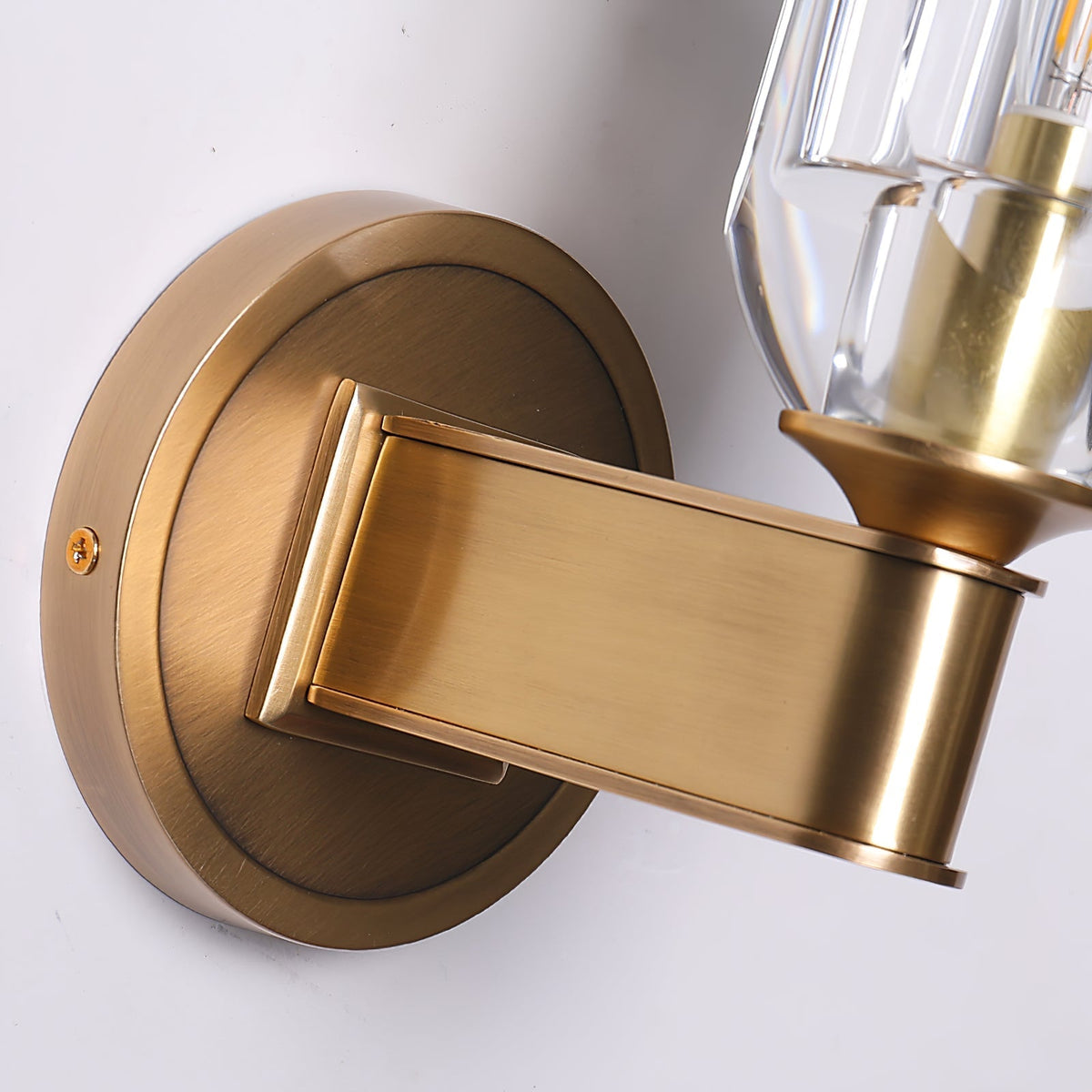 Tostor aplique de pared Premium nórdico de arte en diamante con pantalla de cristal