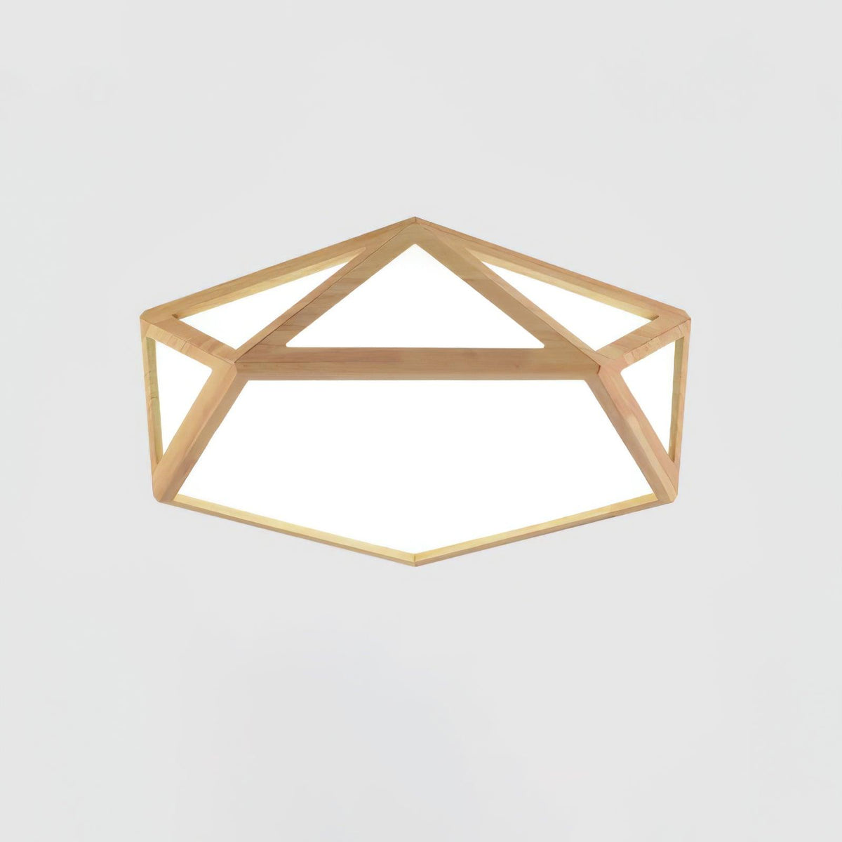 Syleneria lámpara de techo moderna en forma de diamante de madera