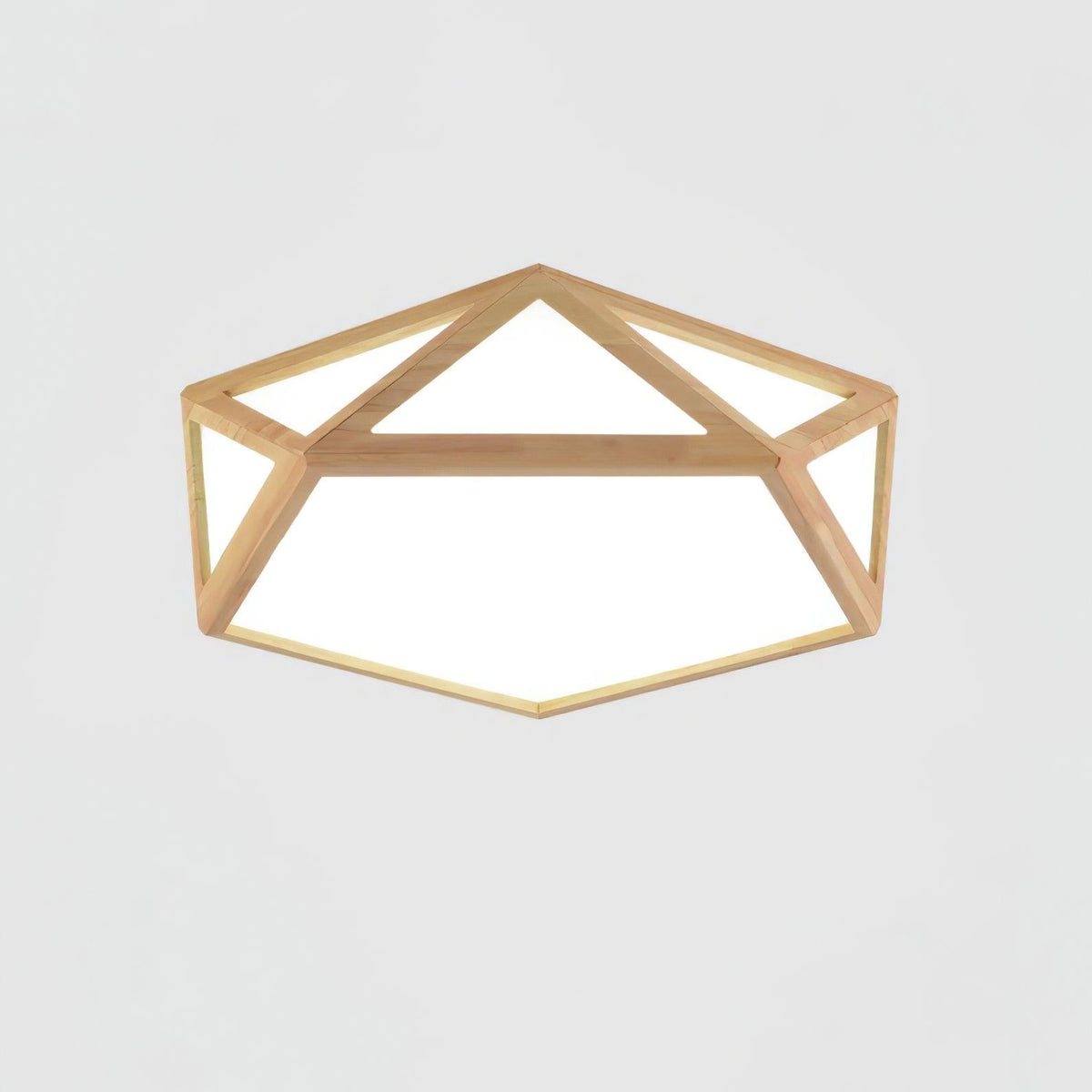 Syleneria lámpara de techo moderna en forma de diamante de madera