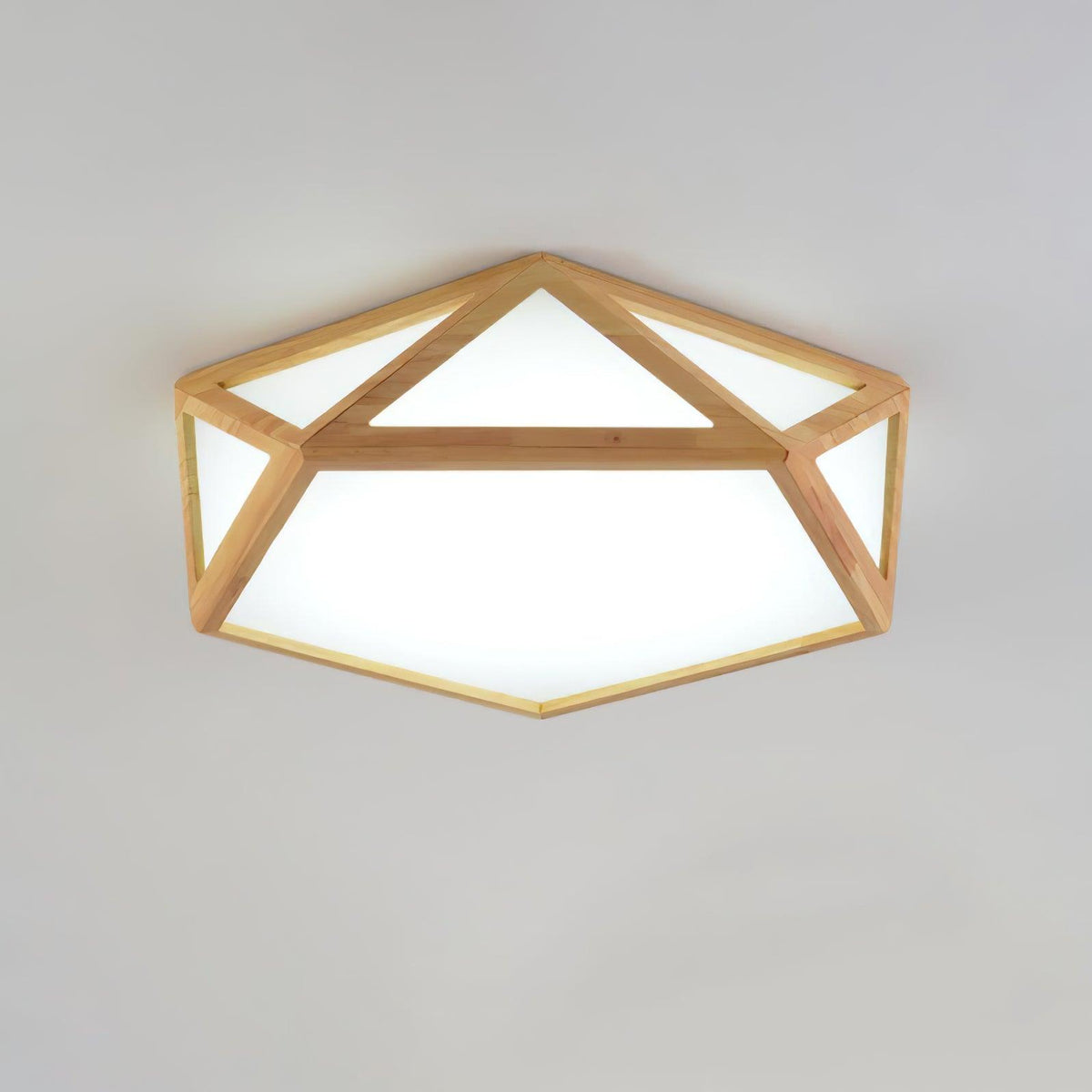 Syleneria lámpara de techo moderna en forma de diamante de madera
