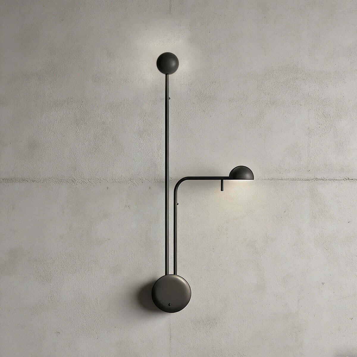 Aplique de pared con base de disco y cúpula
