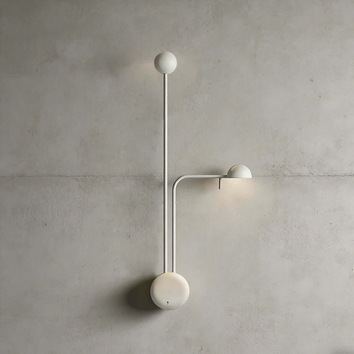 Aplique de pared con base de disco y cúpula