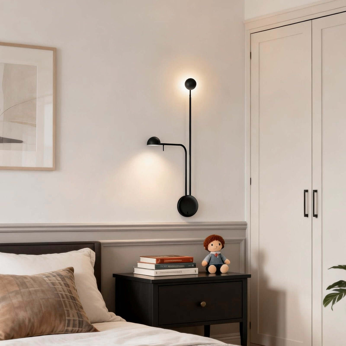 Aplique de pared con base de disco y cúpula