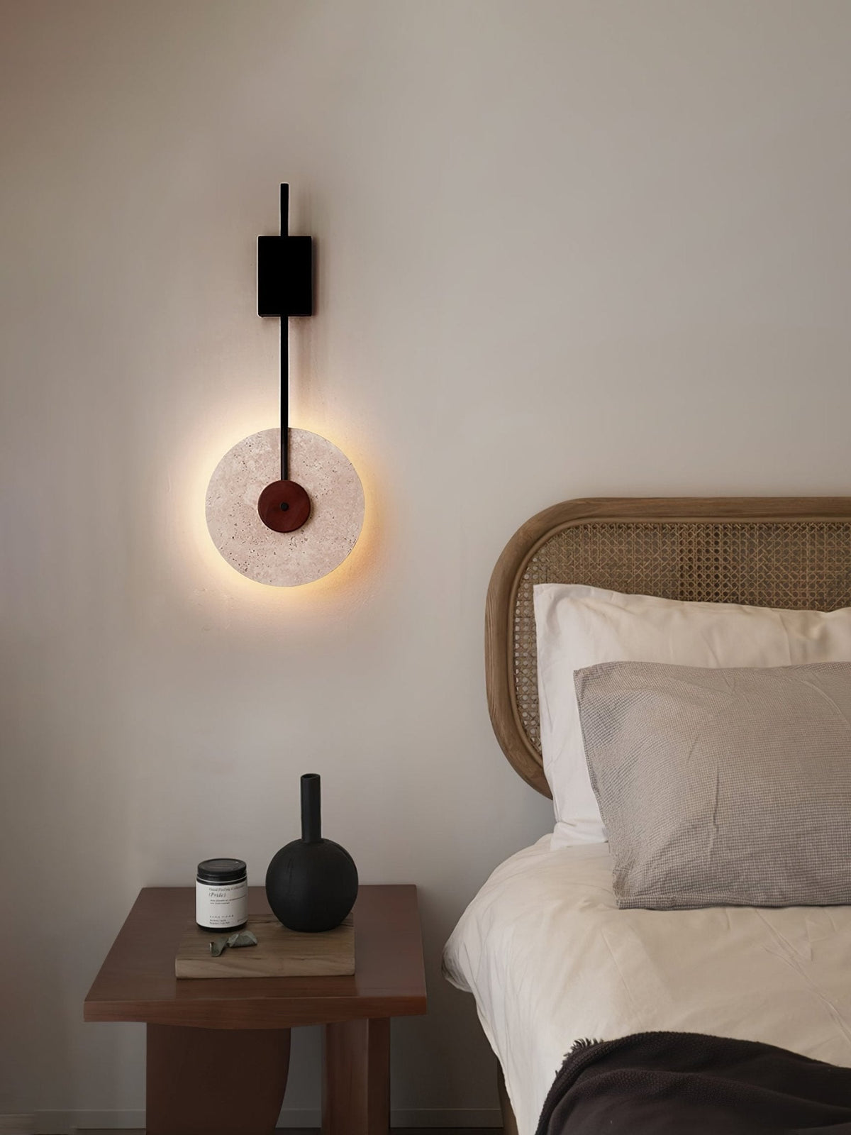 Elysia aplique de pared en travertino