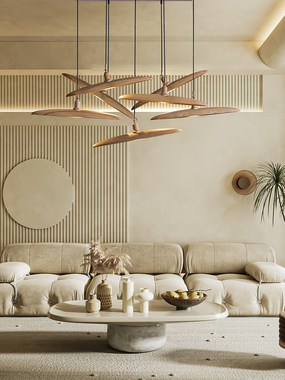 Zelirira lámpara colgante Blade de madera