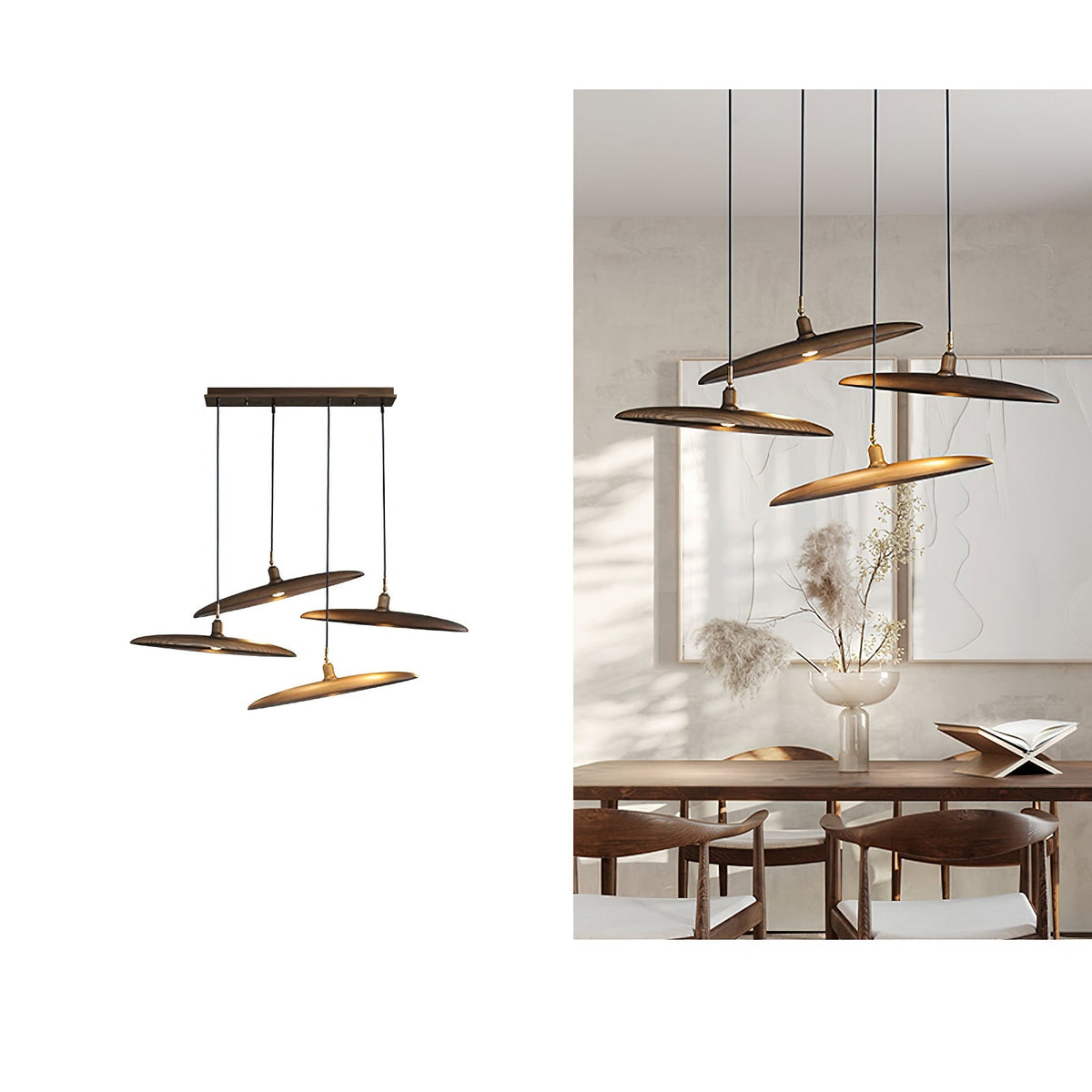 Zelirira lámpara colgante Blade de madera