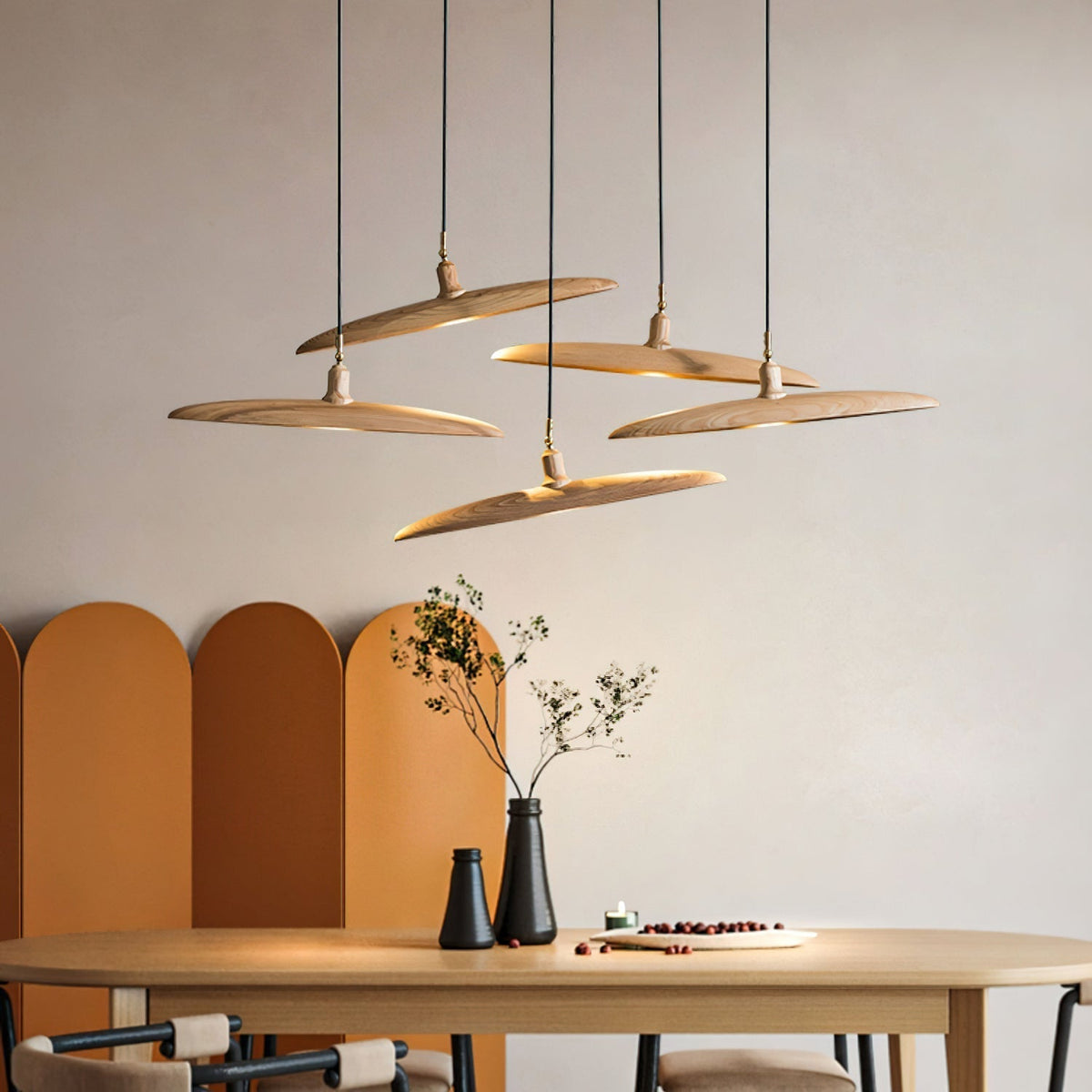 Zelirira lámpara colgante Blade de madera