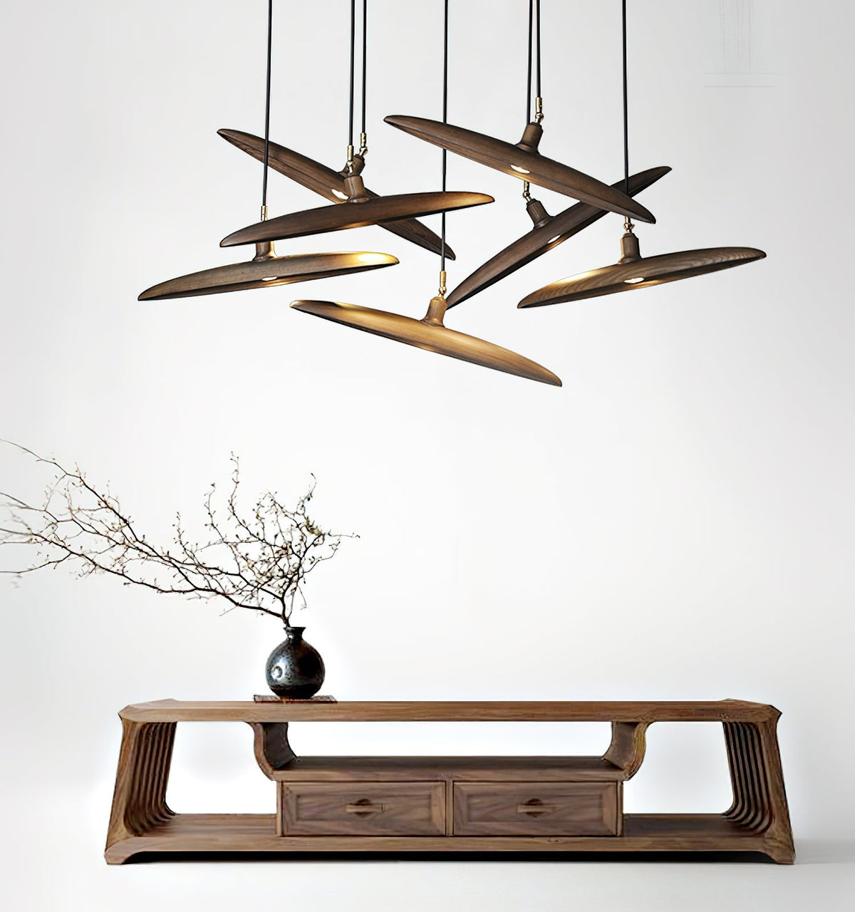 Zelirira lámpara colgante Blade de madera