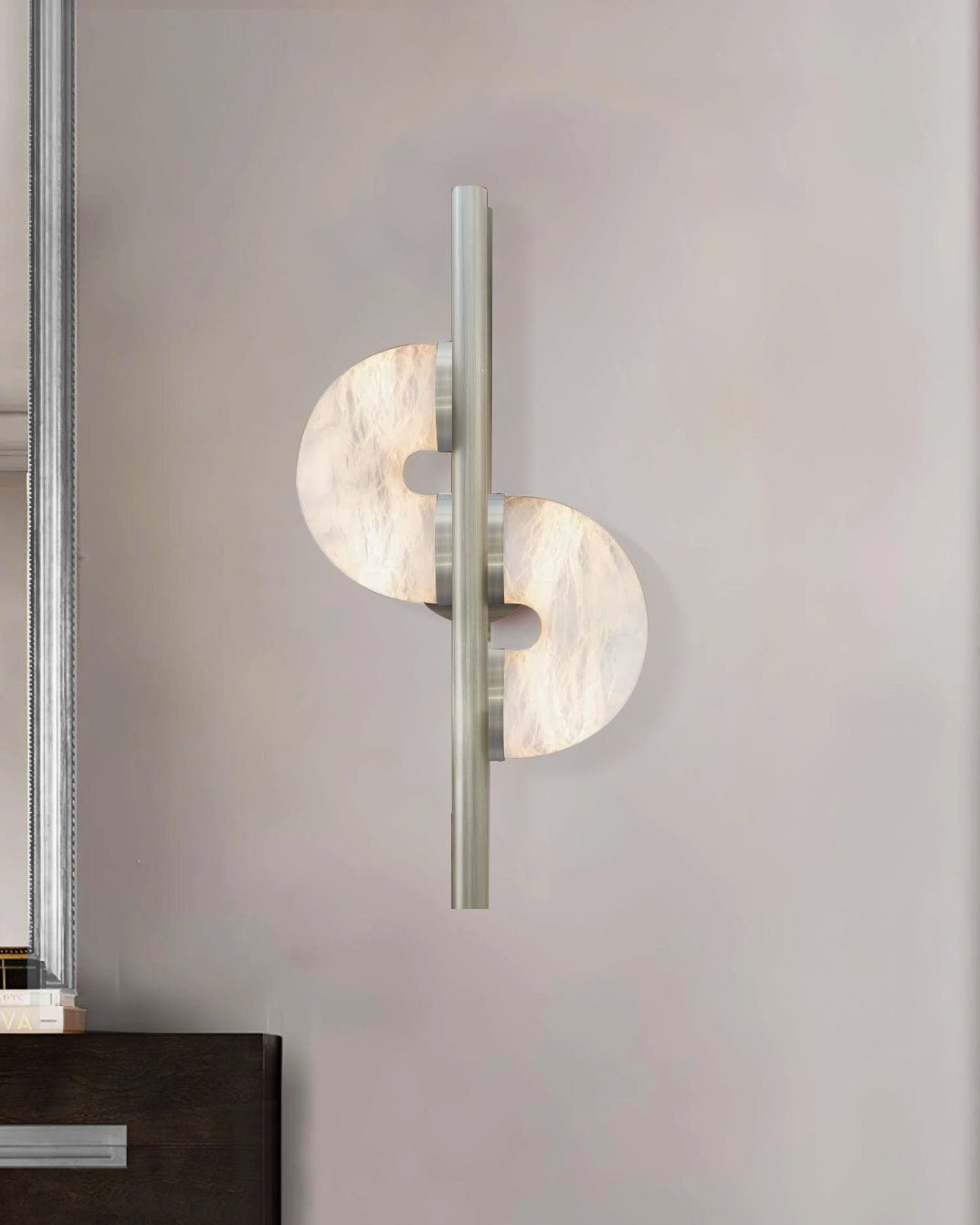 Ythar aplique de pared con dos discos de alabastro