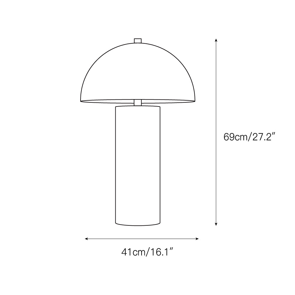 Lámpara de mesa cúpula
