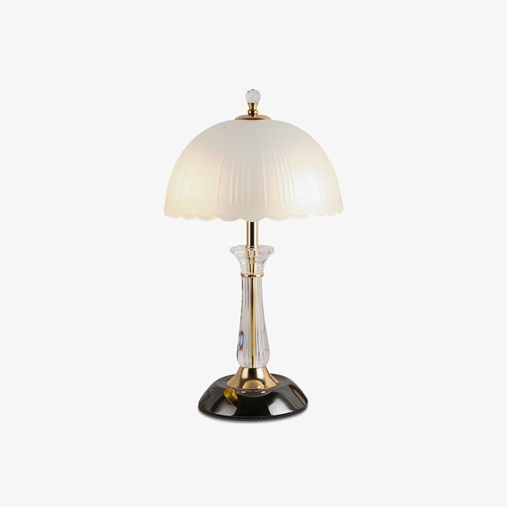 Belle lámpara de mesa cúpula de vidrio