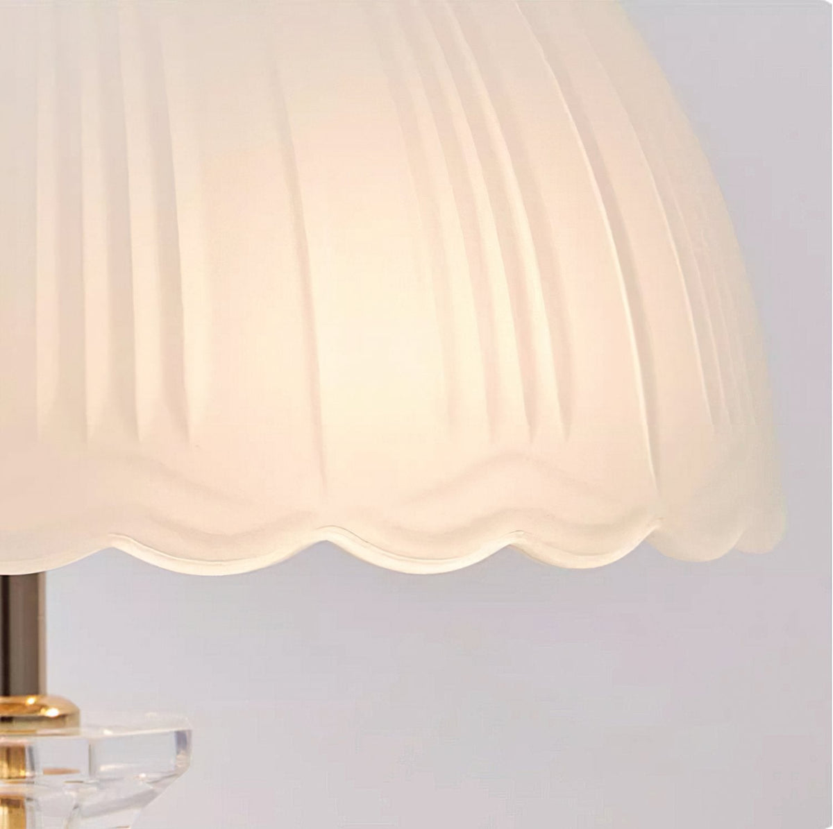 Belle lámpara de mesa cúpula de vidrio