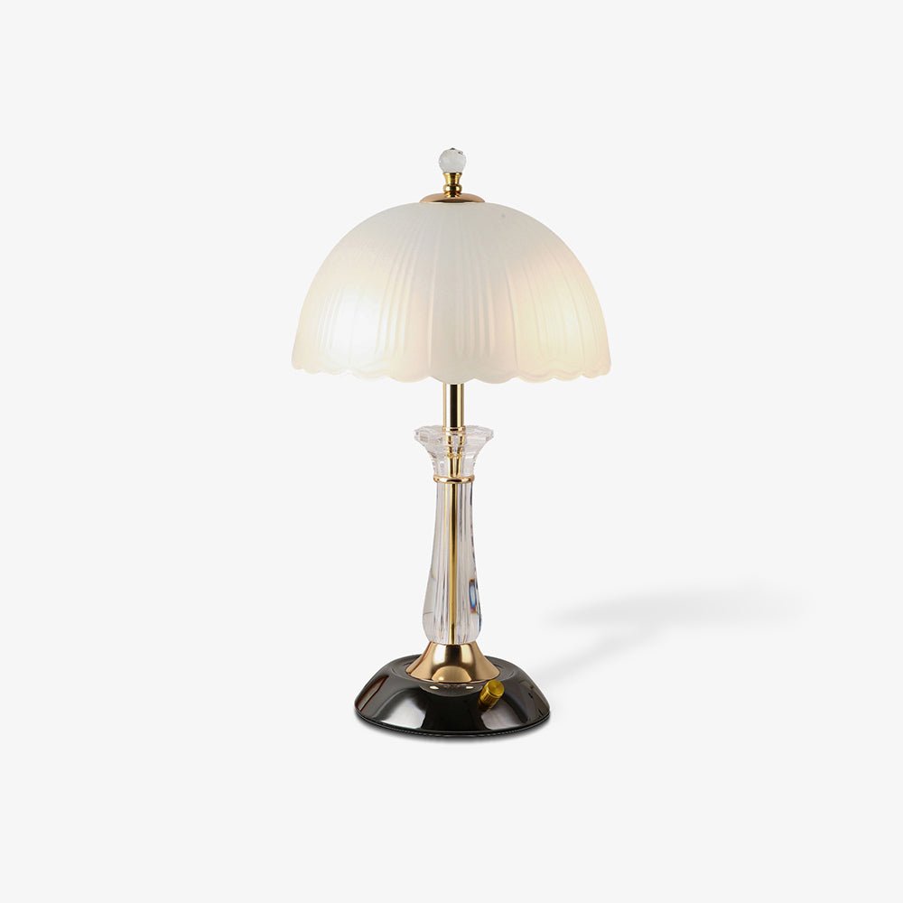 Belle lámpara de mesa cúpula de vidrio
