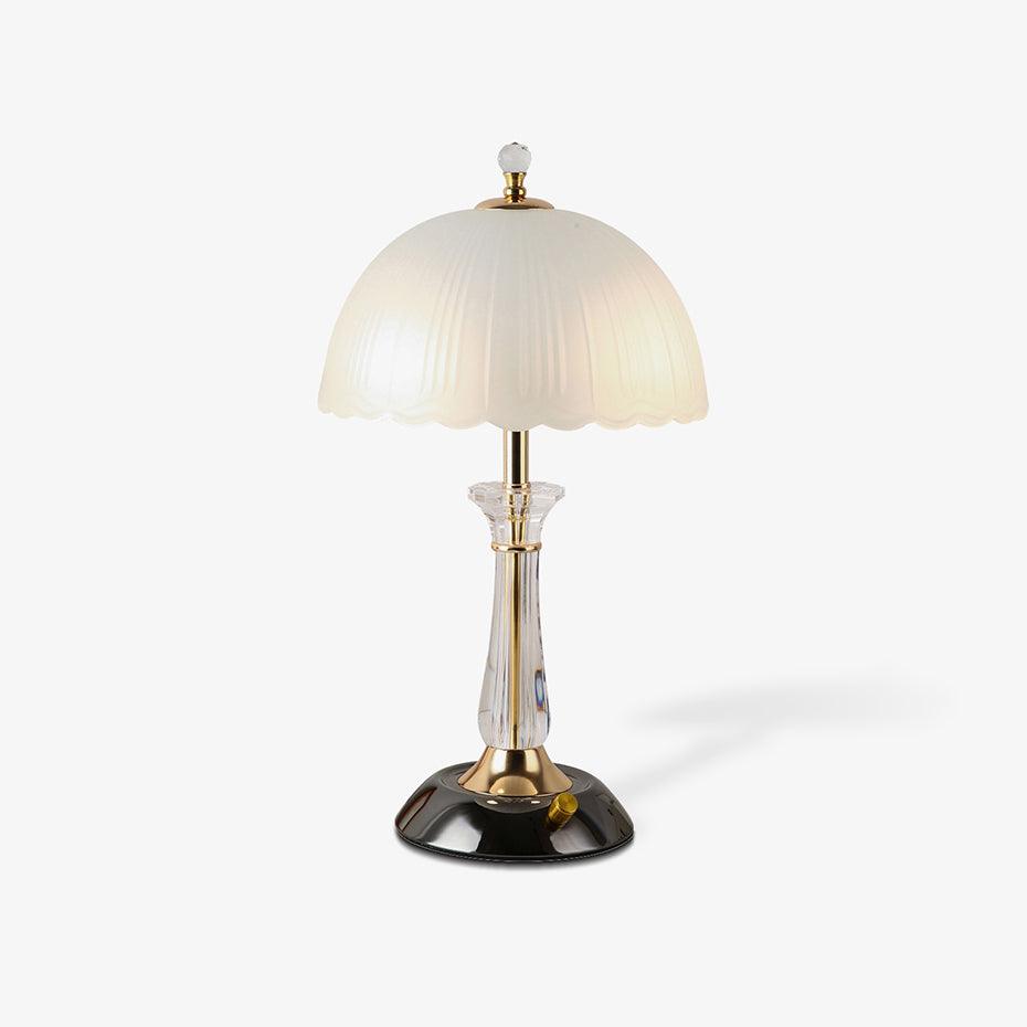 Belle lámpara de mesa cúpula de vidrio