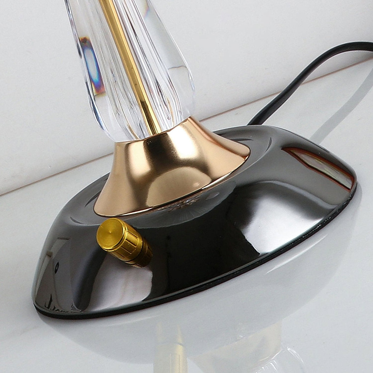 Belle lámpara de mesa cúpula de vidrio