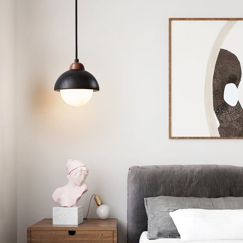Tavoria lámpara colgante simple travertino negro
