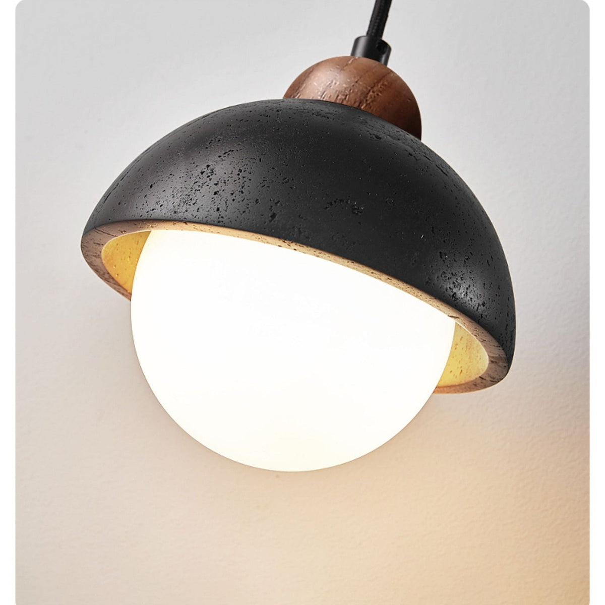 Tavoria lámpara colgante simple travertino negro