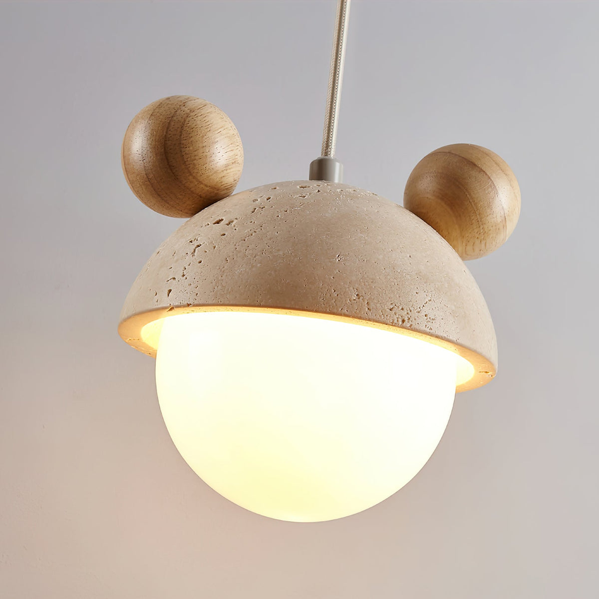 Lyraeus lámpara colgante Mickey de travertino
