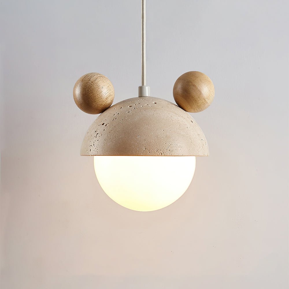 Lyraeus lámpara colgante Mickey de travertino