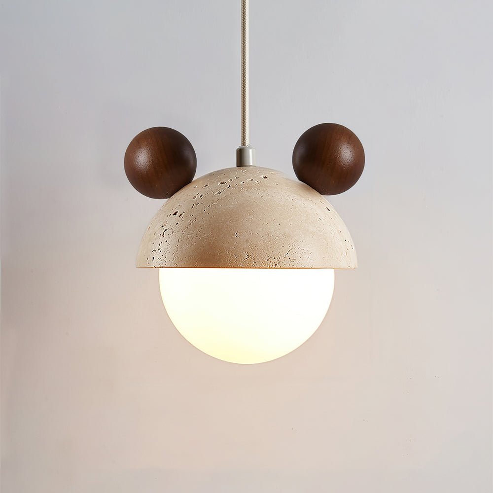 Lyraeus lámpara colgante Mickey de travertino