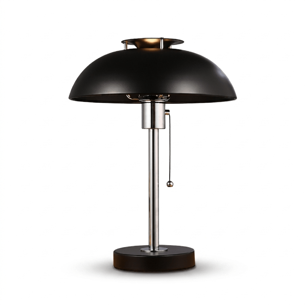 Rouven lámpara de mesa Chrome con base de seta