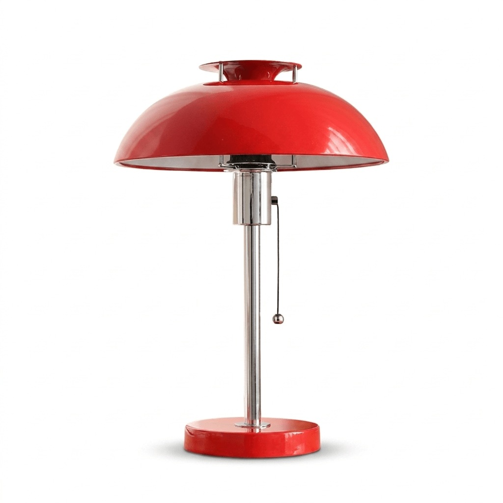 Rouven lámpara de mesa Chrome con base de seta