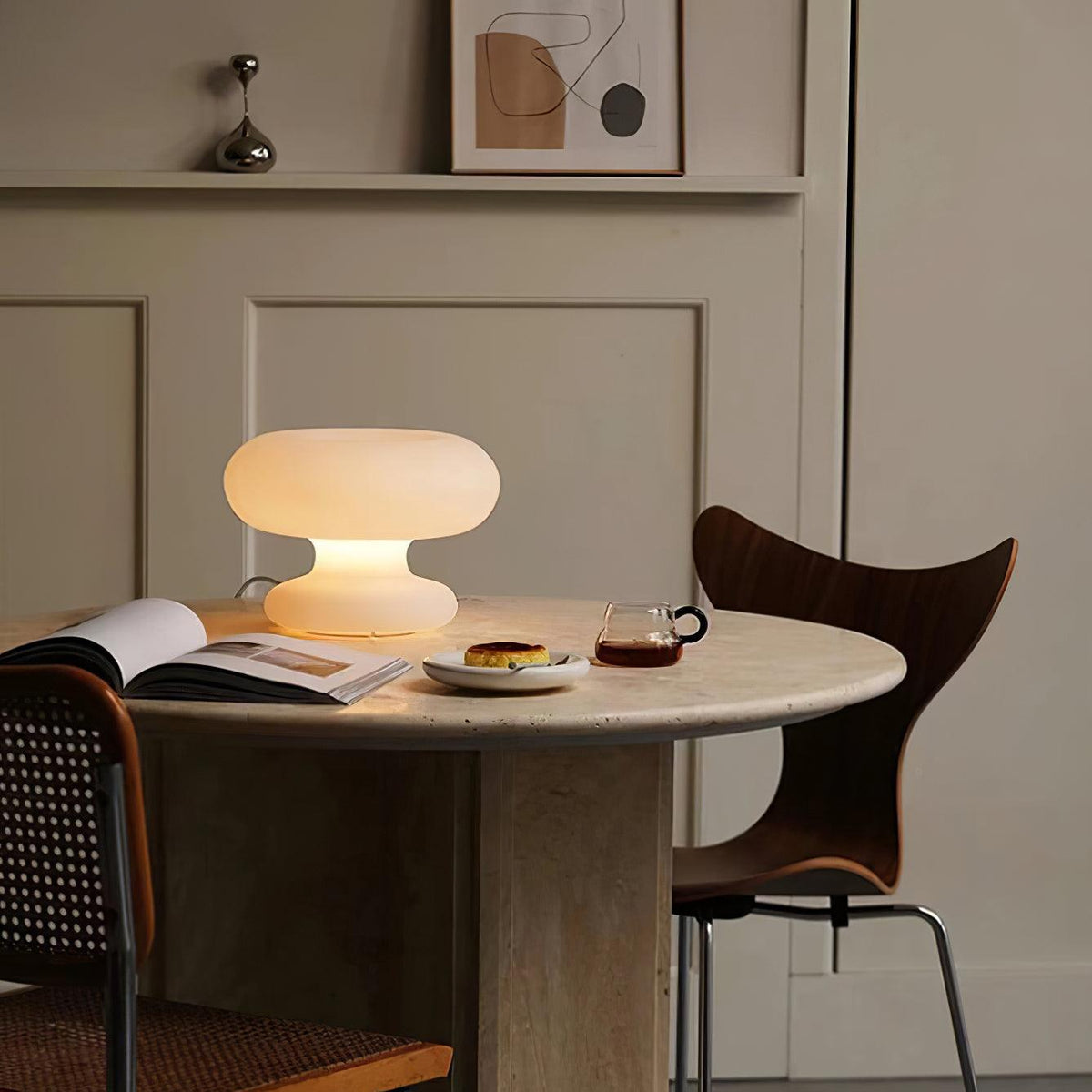 Liorirette de vidrio lámpara de mesa contemporánea