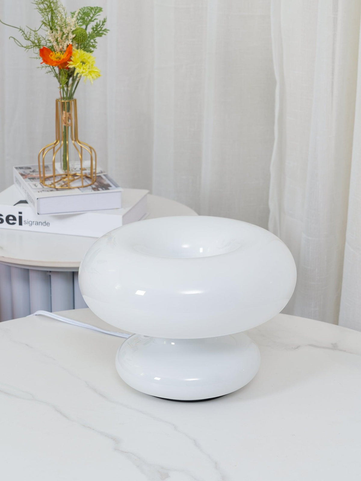 Liorirette de vidrio lámpara de mesa contemporánea