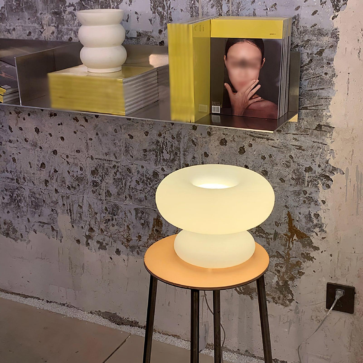 Liorirette de vidrio lámpara de mesa contemporánea