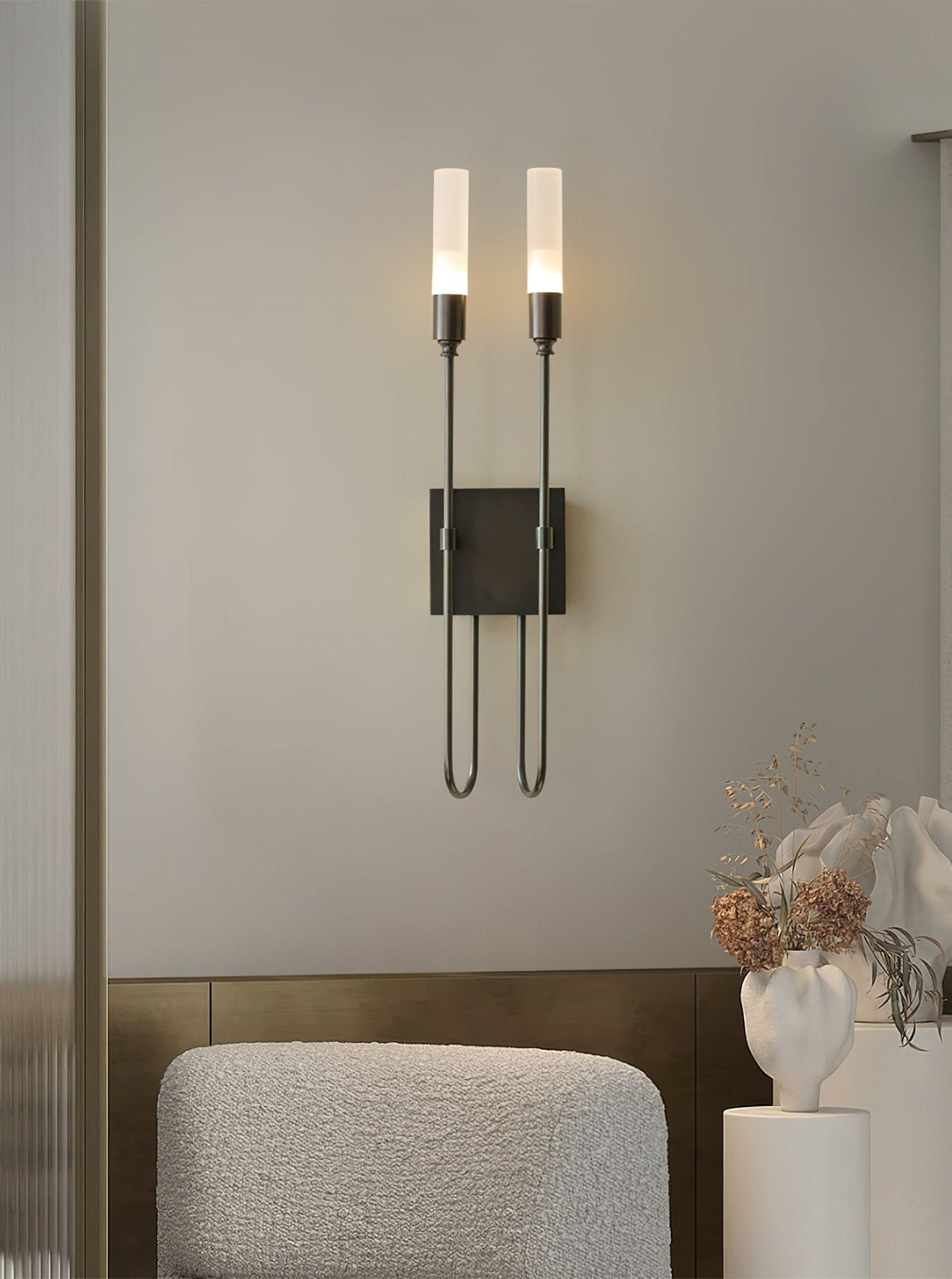 Yvori aplique de pared con doble varilla minimalista