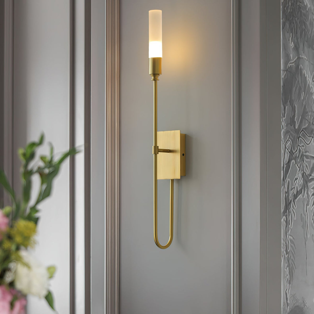 Yvori aplique de pared con doble varilla minimalista